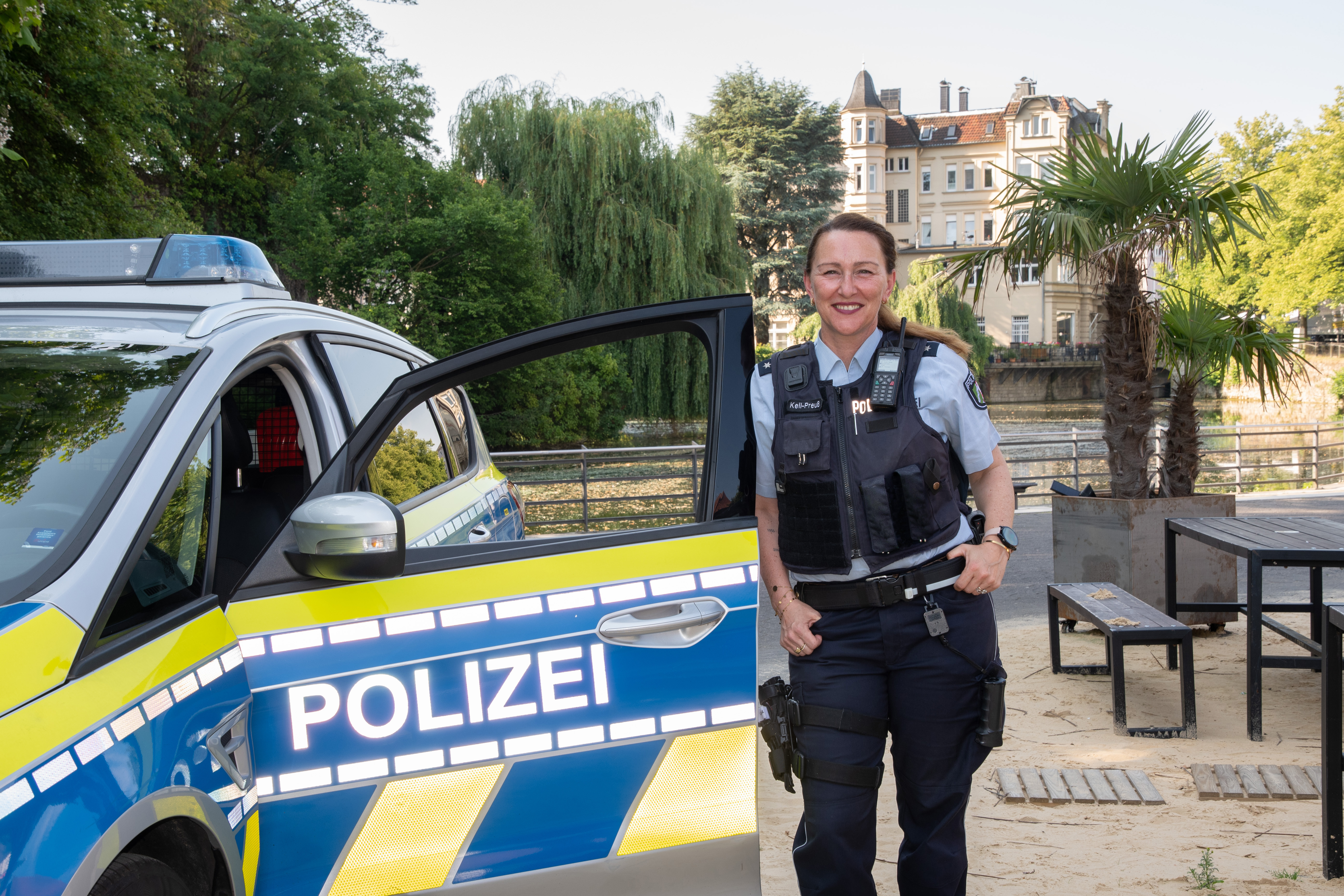 Die Detmolder Innenstadt hat eine neue Bezirksdienstbeamtin: Roxana Keil-Preuß