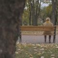 Grandma on a park bench
