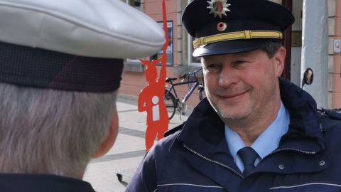 Abteilungsleiter Polizei Alexander Fenske bei Coffee with a Cop