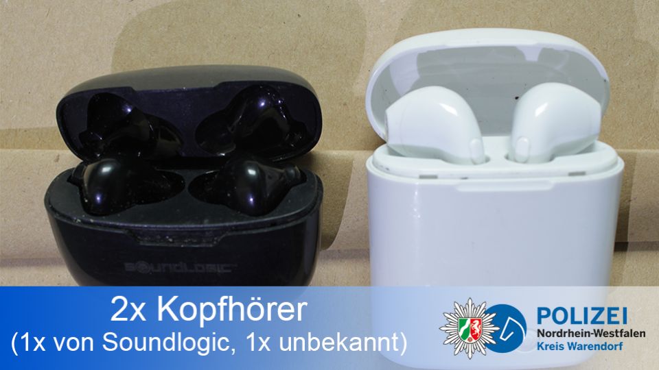 2x Kopfhörer (1x von Soundlogic, 1x unbekannt)